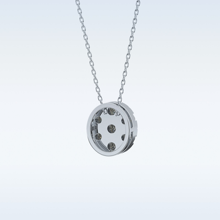 Oval Shaped Moissanite Necklace – 0.54 CT Round Cut in 14K/18K Gold