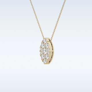 Marquise Shaped Moissanite Necklace – 0.7 CT Round Cut in 14K/18K Gold