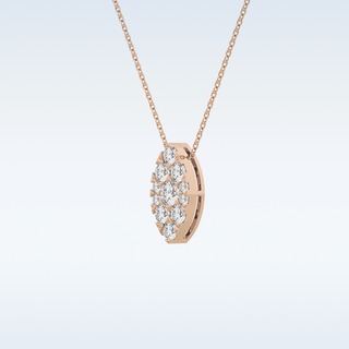 Marquise Shaped Moissanite Necklace – 0.7 CT Round Cut in 14K/18K Gold