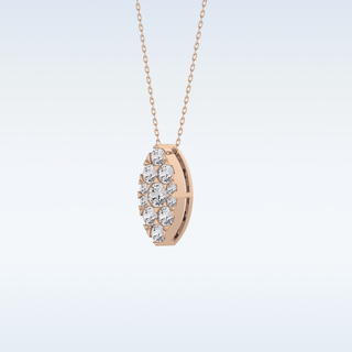 Marquise Shaped Moissanite Necklace – 0.7 CT Round Cut in 14K/18K Gold