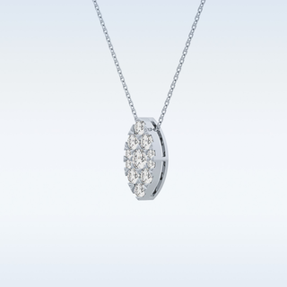 Marquise Shaped Moissanite Necklace – 0.7 CT Round Cut in 14K/18K Gold