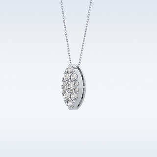 Marquise Shaped Moissanite Necklace – 0.7 CT Round Cut in 14K/18K Gold