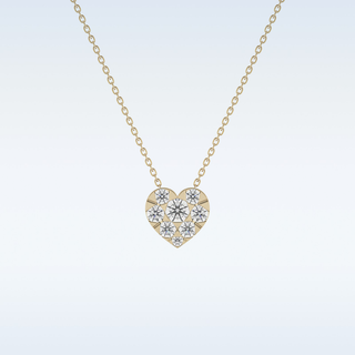 Heart Shaped Moissanite Necklace – 0.47 CT Round Cut in 14K/18K Gold
