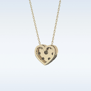 Heart Shaped Moissanite Necklace – 0.47 CT Round Cut in 14K/18K Gold