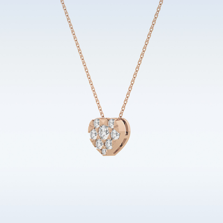 Heart Shaped Moissanite Necklace – 0.47 CT Round Cut in 14K/18K Gold