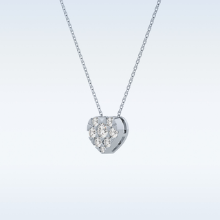 Heart Shaped Moissanite Necklace – 0.47 CT Round Cut in 14K/18K Gold