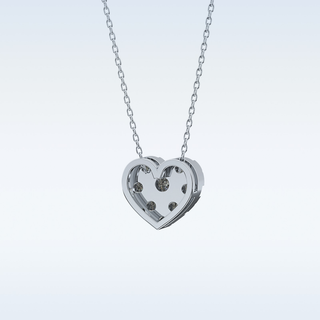 Heart Shaped Moissanite Necklace – 0.47 CT Round Cut in 14K/18K Gold