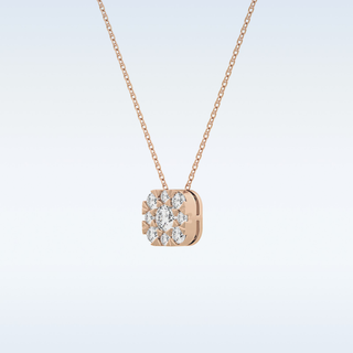 Cushion Shaped Moissanite Necklace – 1.16 CT Round Cut in 14K/18K Gold