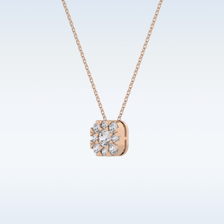 Cushion Shaped Moissanite Necklace – 1.16 CT Round Cut in 14K/18K Gold