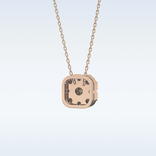 Cushion Shaped Moissanite Necklace – 1.16 CT Round Cut in 14K/18K Gold