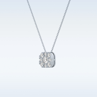 Cushion Shaped Moissanite Necklace – 1.16 CT Round Cut in 14K/18K Gold