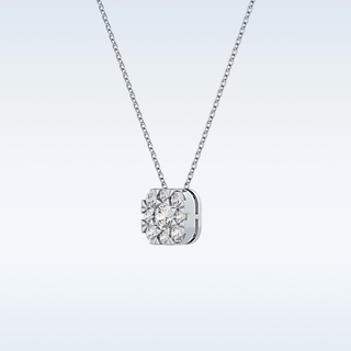 Cushion Shaped Moissanite Necklace – 1.16 CT Round Cut in 14K/18K Gold