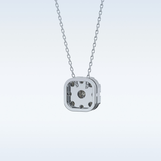 Cushion Shaped Moissanite Necklace – 1.16 CT Round Cut in 14K/18K Gold