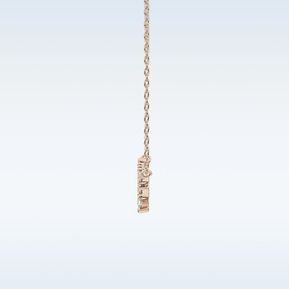 Round & Marquise Shaped Moissanite Necklace – 0.24 CT Round Cut in 14K/18K Gold