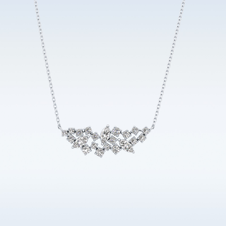 Round & Marquise Shaped Moissanite Necklace – 0.24 CT Round Cut in 14K/18K Gold