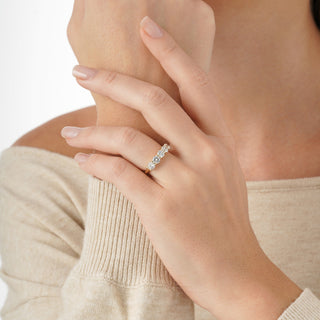2 CT Round Three Stones Lab Grown Diamond Engagement Ring