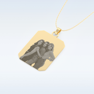 Image Engraved Pendant in Solid Gold or Silver 10