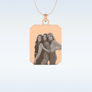 Image Engraved Pendant in Solid Gold or Silver 11