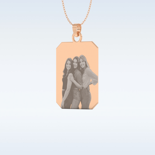 Image Engraved Pendant in Solid Gold or Silver 12