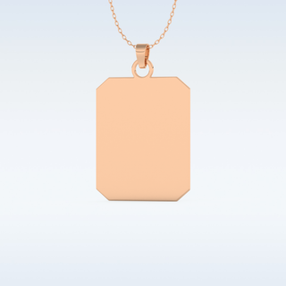 Image Engraved Pendant in Solid Gold or Silver 14