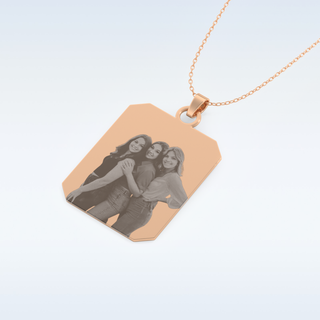 Image Engraved Pendant in Solid Gold or Silver 15