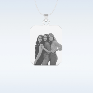 Image Engraved Pendant in Solid Gold or Silver 1