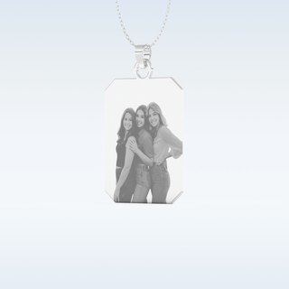Image Engraved Pendant in Solid Gold or Silver 2