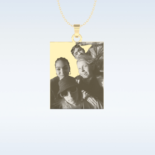 Image Engraved Pendant in Solid Gold or Silver 6