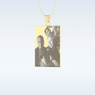 Image Engraved Pendant in Solid Gold or Silver 7