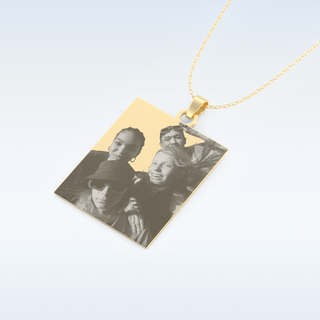 Image Engraved Pendant in Solid Gold or Silver 10