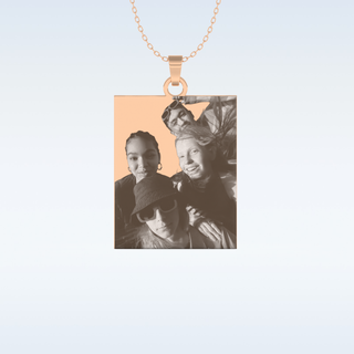 Image Engraved Pendant in Solid Gold or Silver 11