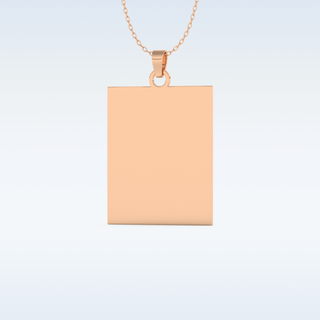 Image Engraved Pendant in Solid Gold or Silver 14