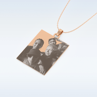 Image Engraved Pendant in Solid Gold or Silver 15