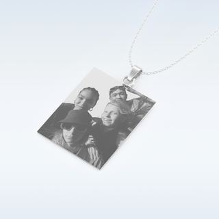 Image Engraved Pendant in Solid Gold or Silver 5