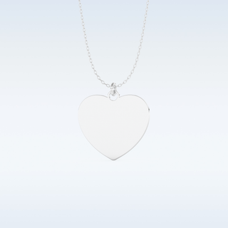 Image Engraved Heart Shaped Pendant in Solid Gold or Silver 4
