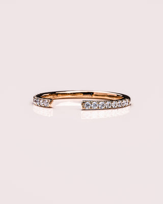 0.18 CT Round Stones Open Moissanite Wedding Band