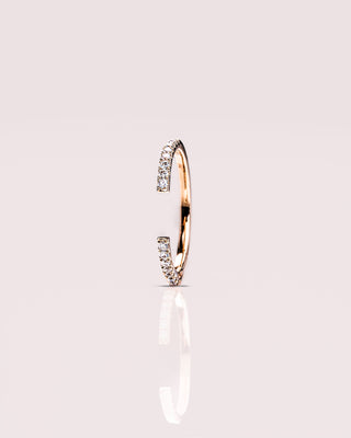 0.18 CT Round Stones Open Moissanite Wedding Band