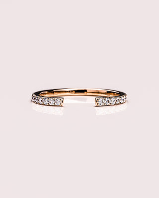 0.18 CT Round Stones Open Moissanite Wedding Band
