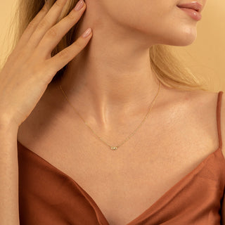 1.0 CT Round Bezel Solitaire Lab Grown Diamond Necklace