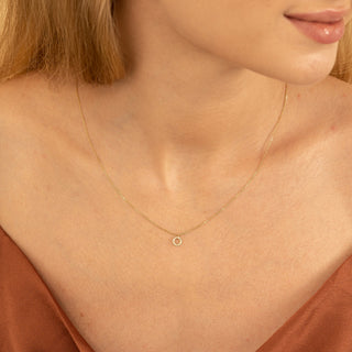 1.0 CT Round Bezel Solitaire Lab Grown Diamond Necklace