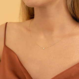 1.0 CT Round Bezel Solitaire Lab Grown Diamond Necklace