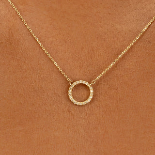 1.0 CT Round Bezel Solitaire Lab Grown Diamond Necklace