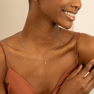 1.0 CT Round Bezel Solitaire Lab Grown Diamond Necklace