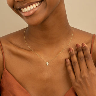 1.0 CT Round Bezel Solitaire Lab Grown Diamond Necklace