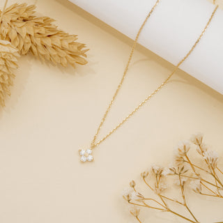 1.0 CT Round Bezel Solitaire Lab Grown Diamond Necklace