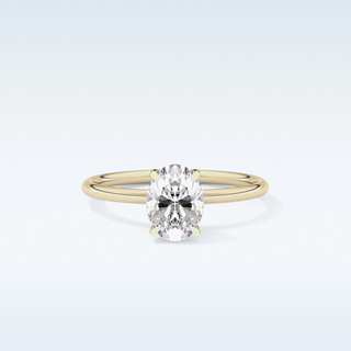 Stunning 1.09 CT Solitaire Engagement Ring Featuring Oval Moissanite