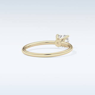 Stunning 0.87 CT Solitaire Engagement Ring Featuring Cushion Moissanite