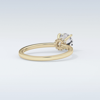 0.33 CT Hidden Halo Engagement Ring Featuring Round Moissanite