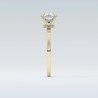 0.33 CT Hidden Halo Engagement Ring Featuring Round Moissanite