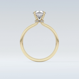 0.33 CT Hidden Halo Engagement Ring Featuring Round Moissanite